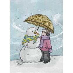Girl and Snowman